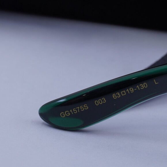 Gucci GG1575S 003 Cat Eye Sunglasses - Green - Picture 8 of 10